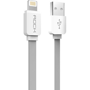 Data-кабель Rock Safe Charge Speed USB - 8-pin для Apple (2м, серый)