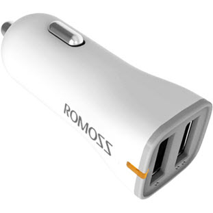 Зарядное устройство Romoss ranger 17 АЗУ (2 USB 2.4А, дата-кабель microUSB, белый)