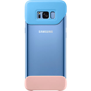 Чехол Samsung 2Piece Cover накладка для Galaxy S8+ (EF-MG955CLEGRU, голубой/персиковый)