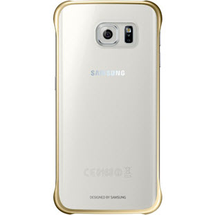 Чехол Samsung Clear Cover накладка для Galaxy S6 Edge (EF-QG925BFEGRU, золотой)