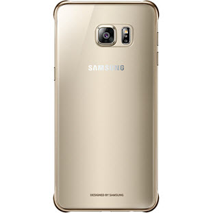 Чехол Samsung Clear Cover накладка для Galaxy S6 Edge+ (EF-QG928CFEGRU, золотой)