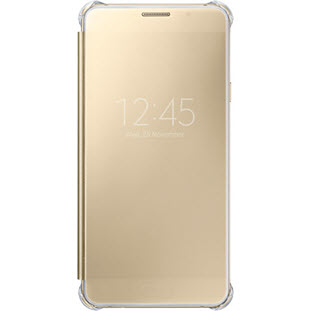 Чехол Samsung Clear View Cover книжка для Galaxy A7 2016 (EF-ZA710CFEGRU, золотой)