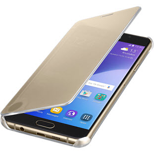Фото товара Samsung Clear View Cover книжка для Galaxy A7 2016 (EF-ZA710CFEGRU, золотой)