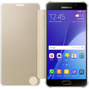 Фото товара Samsung Clear View Cover книжка для Galaxy A7 2016 (EF-ZA710CFEGRU, золотой)