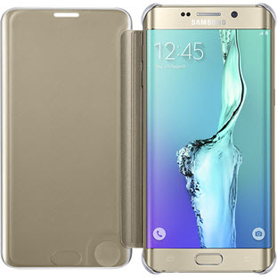 Фото товара Samsung Clear View Cover книжка для Galaxy S6 Edge+ (EF-ZG928CFEGRU, золотой)