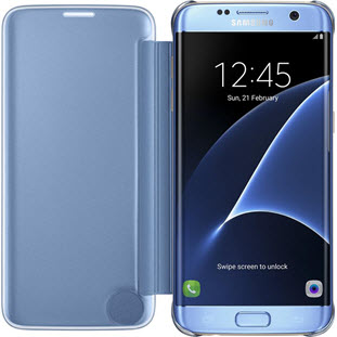 Фото товара Samsung Clear View Cover книжка для Galaxy S7 Edge (EF-ZG935CLEGRU, синий)