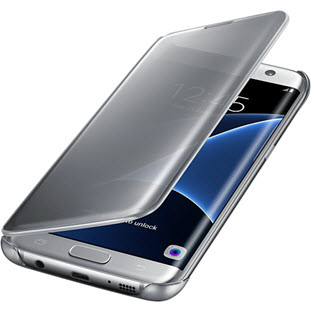 Фото товара Samsung Clear View Cover книжка для Galaxy S7 Edge (EF-ZG935CSEGRU, серебристый)