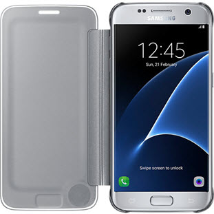 Фото товара Samsung Clear View Cover книжка для Galaxy S7 (EF-ZG930CSEGRU, серебристый)