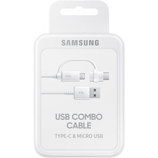 Фото товара Samsung Combo USB - microUSB & USB Type-C (EP-DG930DWEGRU, белый)