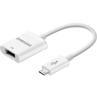 Переходник Samsung OTG USB - microUSB (EPL-AU10WEGSTD, белый)