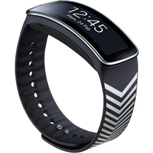 Ремешок Samsung для Gear Fit (ET-SR350RBEGRU, black silver)