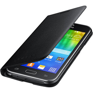 Чехол Samsung Flip Cover книжка для Galaxy J1 (EF-FJ100BBEGRU, черный)