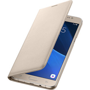 Фото товара Samsung Flip Wallet книжка для Galaxy J7 2016 (EF-WJ710PFEGRU, золотой)