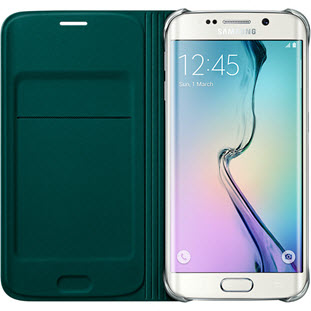 Фото товара Samsung Flip Wallet книжка для Galaxy S6 Edge (EF-WG925PGEGRU, зеленый)