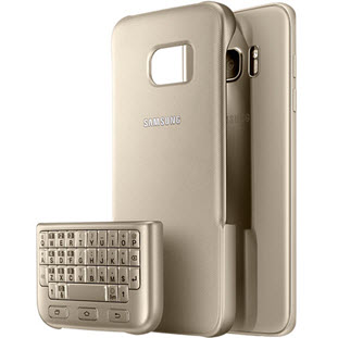 Фото товара Samsung Keyboard Cover накладка для Galaxy S7 Edge (EJ-CG935UFEGRU, золотой)