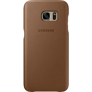 Чехол Samsung Leather Cover накладка для Galaxy S7 Edge (EF-VG935LDEGRU, коричневый)