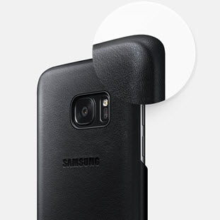 Фото товара Samsung Leather Cover накладка для Galaxy S7 (EF-VG930LBEGRU, черный)