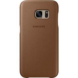 Чехол Samsung Leather Cover накладка для Galaxy S7 (EF-VG930LDEGRU, коричневый)