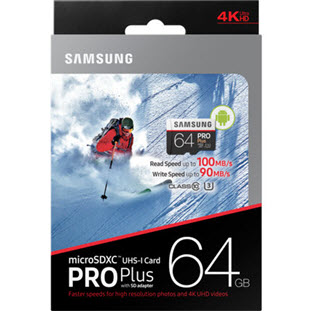 Фото товара Samsung PRO Plus microSDXC MB-MD64GA/RU 64Gb + SD adapter