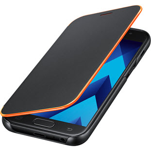 Фото товара Samsung Neon Flip Cover книжка для Galaxy A3 2017 (EF-FA320PBEGRU, черный)