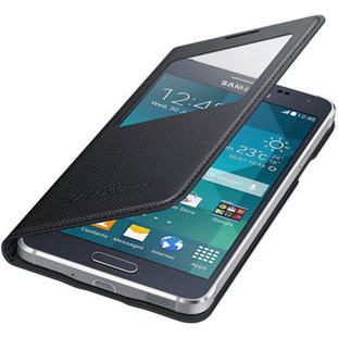 Чехол Samsung S-View Cover книжка с окошком для Galaxy Alpha (черный)