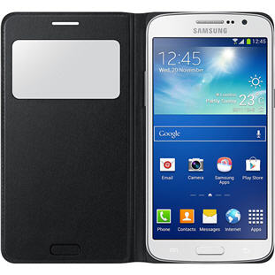 Чехол Samsung S-View Cover книжка с окошком для Galaxy Grand 2 (черный)