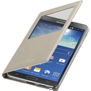Чехол Samsung S-View Cover книжка с окошком для Galaxy Note 3 (бежевый)