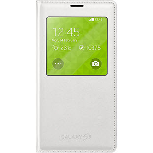 Фото товара Samsung S-View Cover книжка с окошком для Galaxy S5 (EF-CG900BWEGRU, белый)