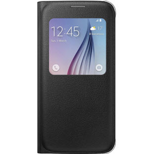 Фото товара Samsung S-View Cover книжка с окошком для Galaxy S6 (черный)