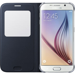 Фото товара Samsung S-View Cover книжка с окошком для Galaxy S6 (иссиня-черный)