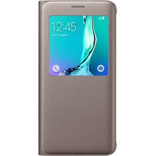 Фото товара Samsung S-View Cover книжка с окошком для Galaxy S6 Edge+ (EF-CG928PFEGRU, золотой)