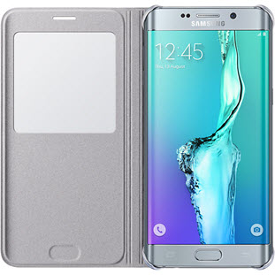 Фото товара Samsung S-View Cover книжка с окошком для Galaxy S6 Edge+ (EF-CG928PSEGRU, серебристый)