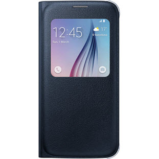 Фото товара Samsung S-View Cover книжка с окошком для Galaxy S6 (EF-CG920PBEGRU, черный)