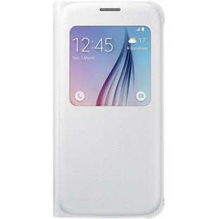 Фото товара Samsung S-View Cover книжка с окошком для Galaxy S6 (EF-CG920PWEGRU, белый)