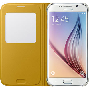 Фото товара Samsung S-View Cover книжка с окошком для Galaxy S6 (EF-CG920PYEGRU, желтый)