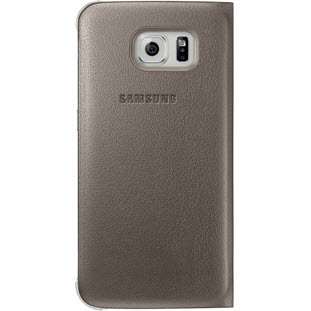 Фото товара Samsung S-View Cover книжка с окошком для Galaxy S6 (золотой)