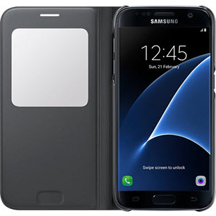 Фото товара Samsung S-View Cover книжка с окошком для Galaxy S7 (EF-CG930PBEGRU, черный)