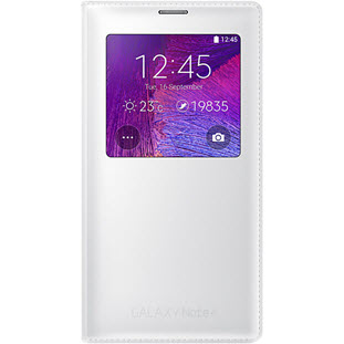 Фото товара Samsung S-View Cover Classic Edition книжка с окошком для Galaxy Note 4 (EF-CN910FTEGRU, белый)