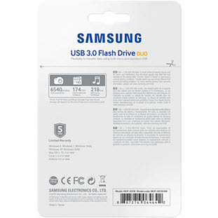 Фото товара Samsung DUO USB 3.0 32Gb (MUF-32CB/APC, OTG, серебристый)