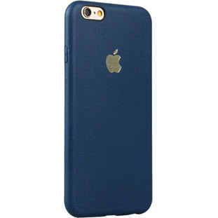 Чехол Silco силиконовый для iPhone 6/6S (под замшу, синий)