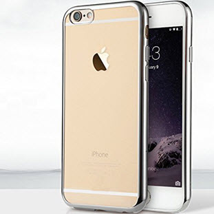 Фото товара Silco силиконовый для iPhone 6/6S (прозрачный с серой окантовкой)