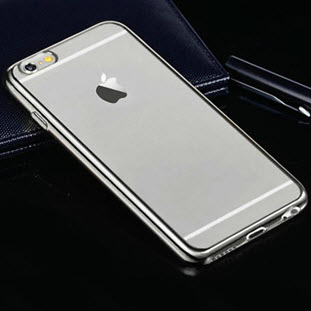 Фото товара Silco силиконовый для iPhone 6 Plus/6S Plus (прозрачный с серебристой окантовкой)