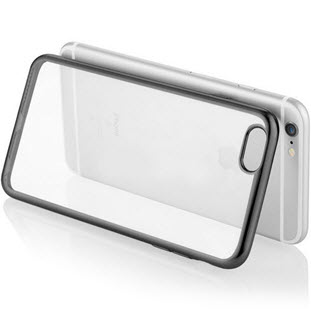 Фото товара Silco силиконовый для iPhone 6 Plus/6S Plus (прозрачный с серой окантовкой)