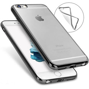 Фото товара Silco силиконовый для iPhone 6 Plus/6S Plus (прозрачный с серой окантовкой)