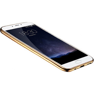Фото товара Silco силиконовый для Meizu M3 Note (глянцевый прозрачный с золотой окантовкой)