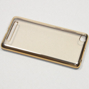 Фото товара Silco силиконовый для Xiaomi Redmi 3 (глянцевый прозрачный с золотой окантовкой)