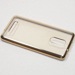 Фото товара Silco силиконовый для Xiaomi Redmi Note 3/3 Pro (глянцевый прозрачный с золотой окантовкой)
