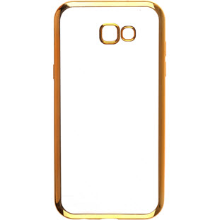 Чехол SkinBox silicone chrome border 4People для Samsung Galaxy A3 2017 (золотистый)