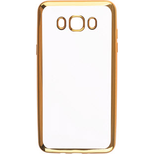 Чехол SkinBox silicone chrome border 4People для Samsung Galaxy J7 2016 (золотистый)
