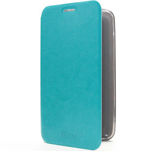 Чехол SkinBox Lux кожаный книжка для Meizu MX4 (синий)